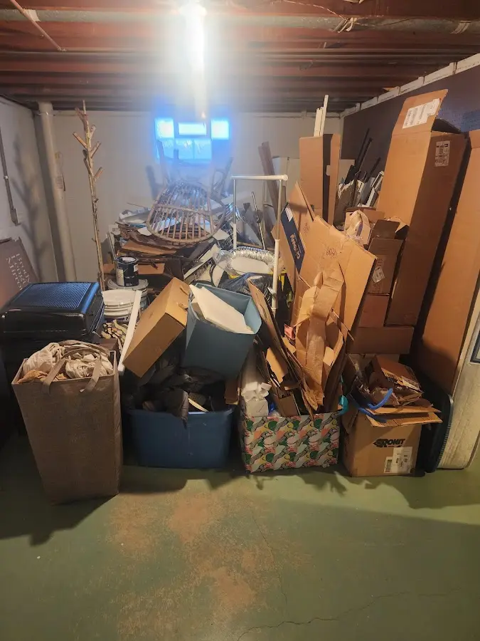 Roll-off dumpster container at job site for Concrete Dumpster Rental in Wilmington